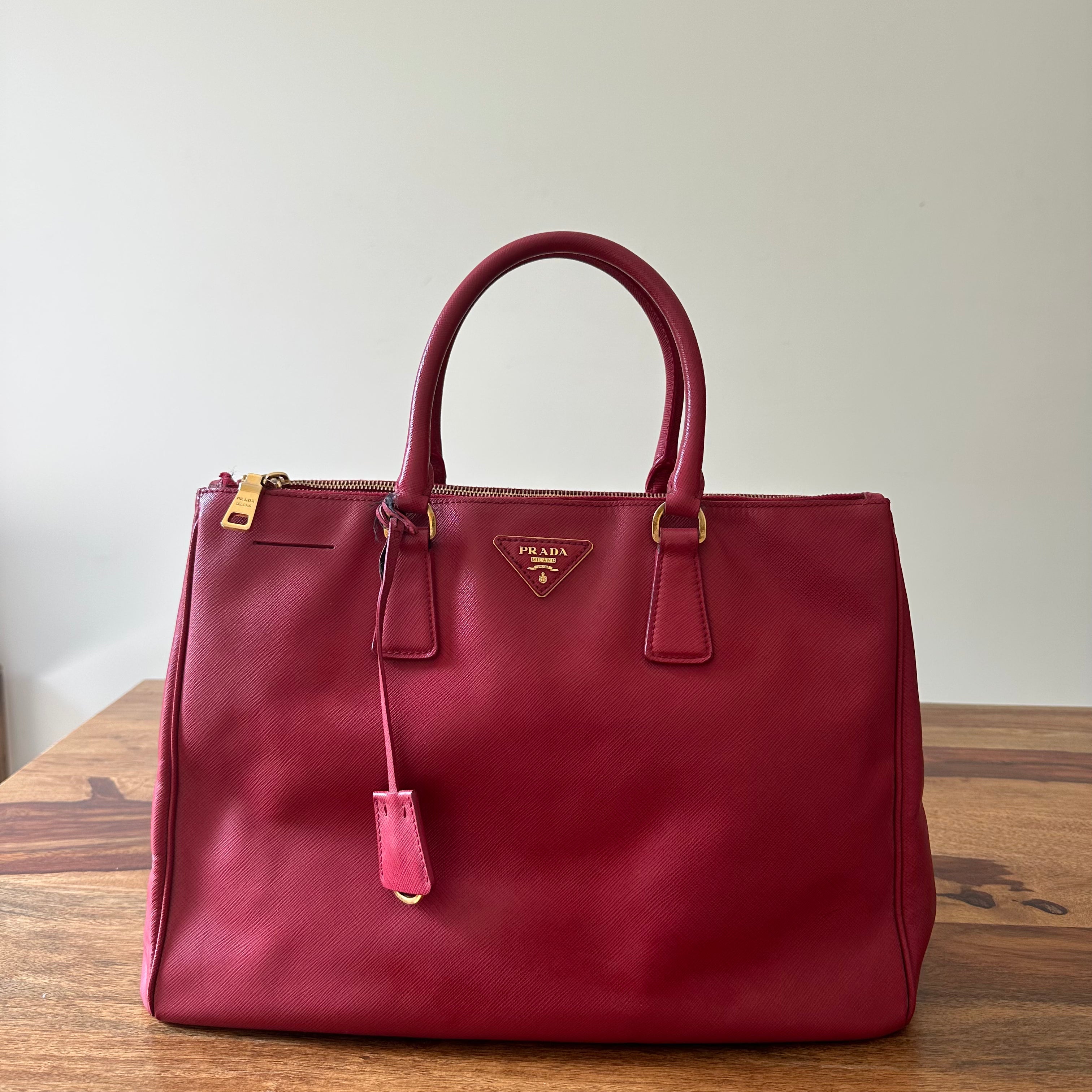 Prada Saffiano Lux Galleria Astrology Double Zip Handbag (SHG-29456) –  LuxeDH