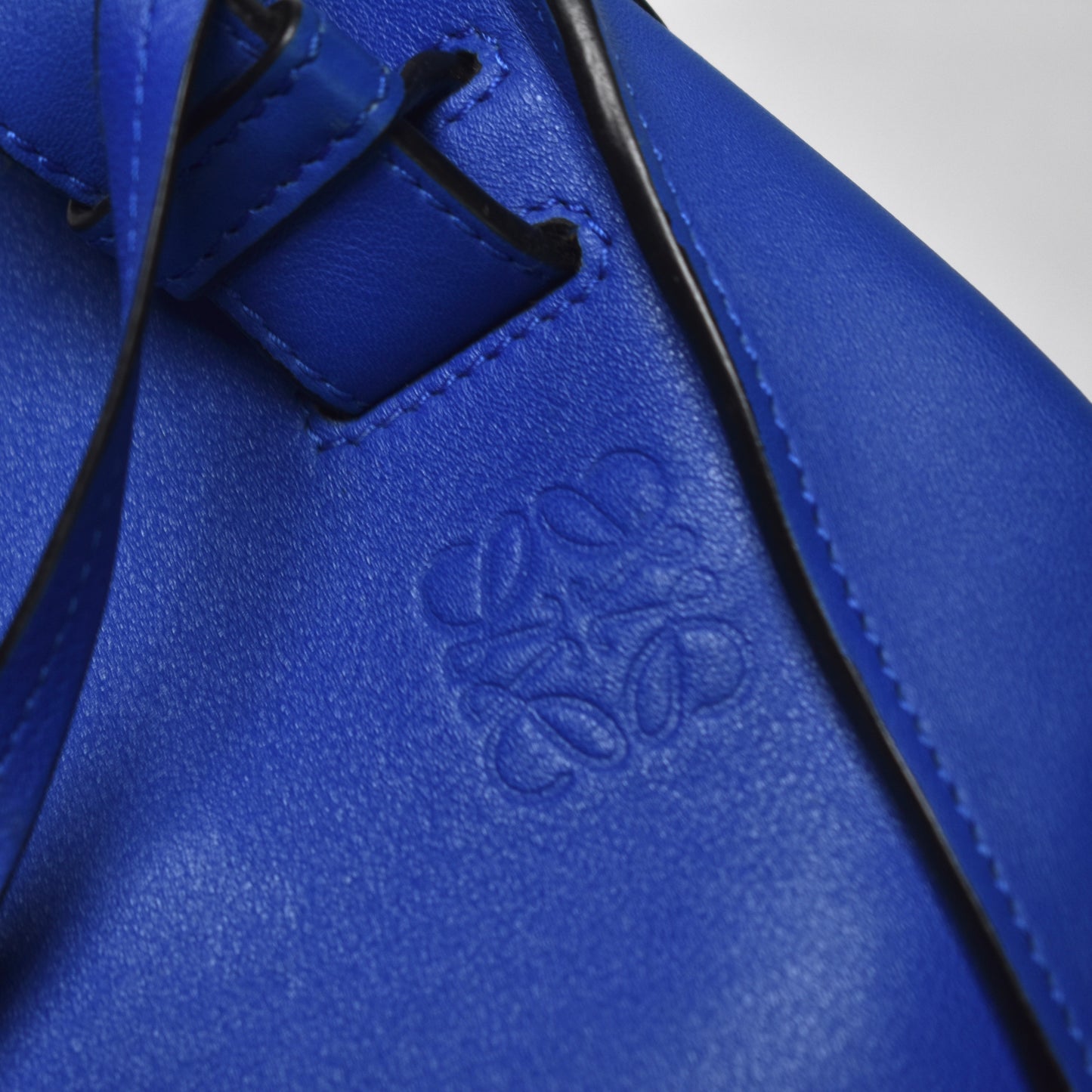 Loewe Blue Leather Large Hammock Bag