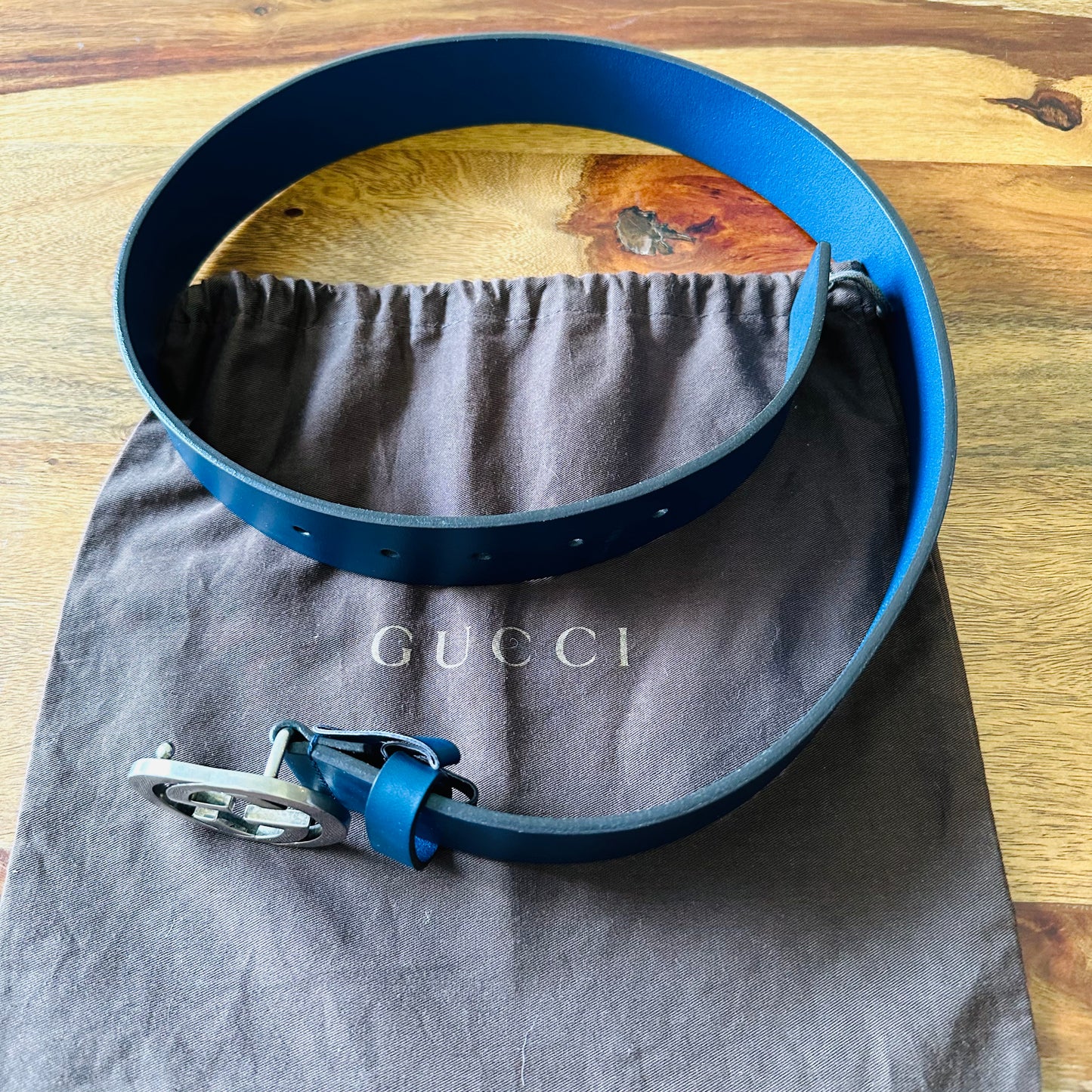 Gucci Leather Belt - Size 32 Inches