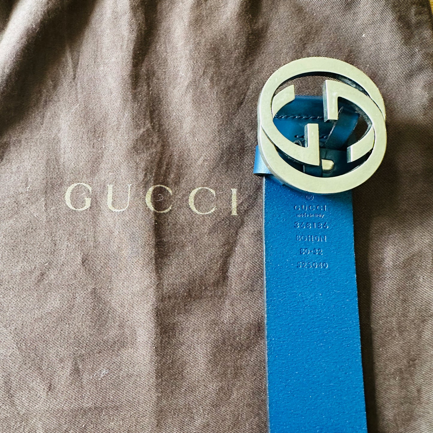 Gucci Leather Belt - Size 32 Inches