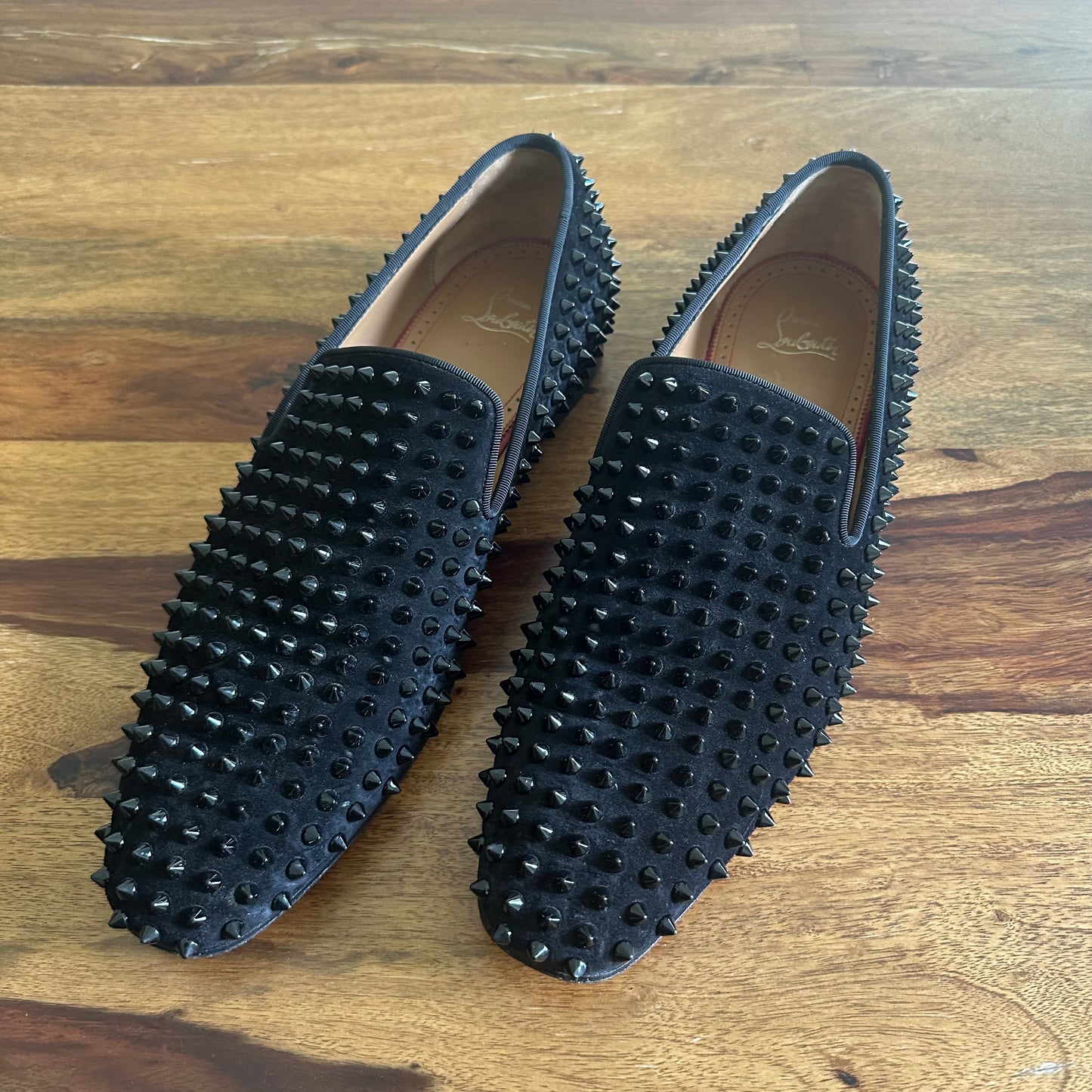 Christian Louboutin Spike Accent Slip-ons - Size 44