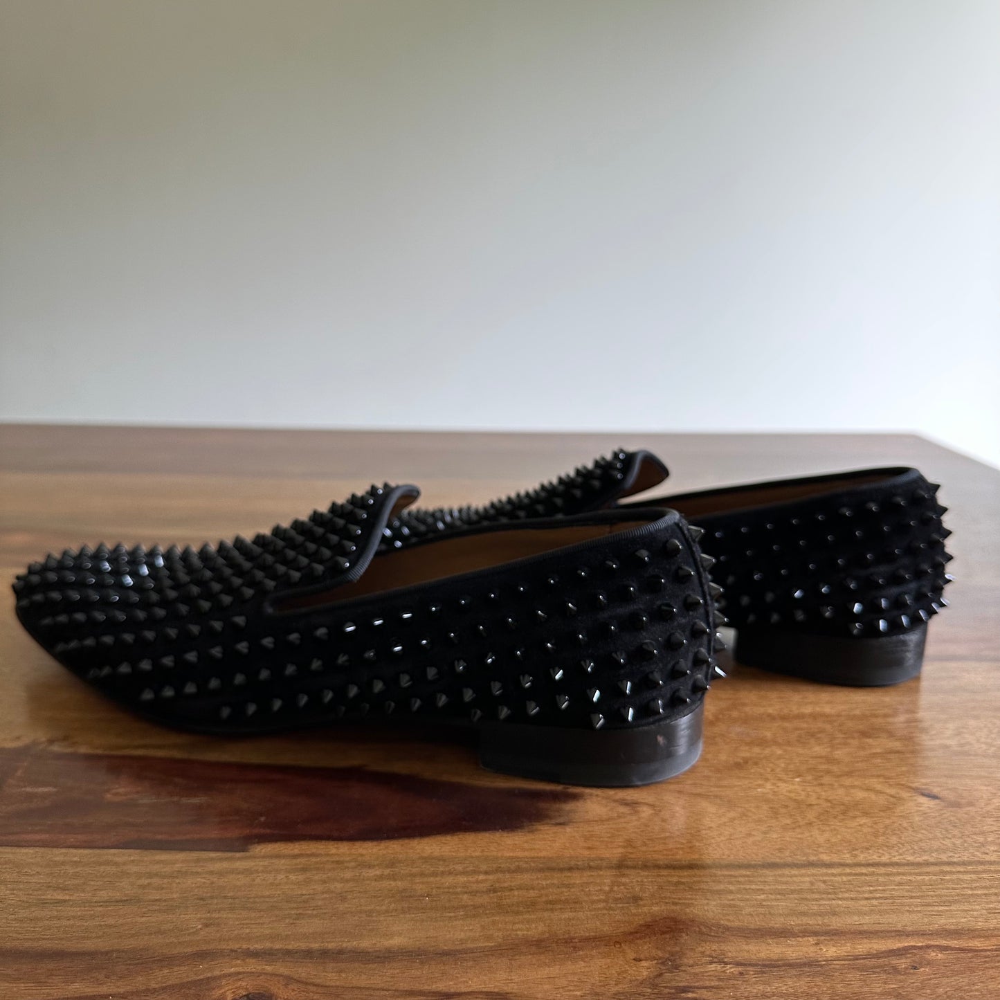 Christian Louboutin Spike Accent Slip-ons - Size 44