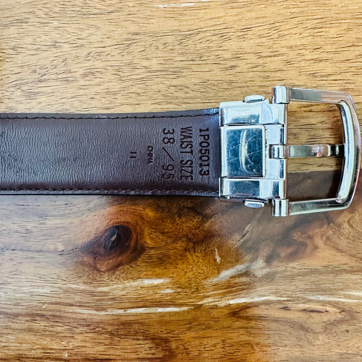 Mont Blanc Buckle Leather Belt - Size 38inches