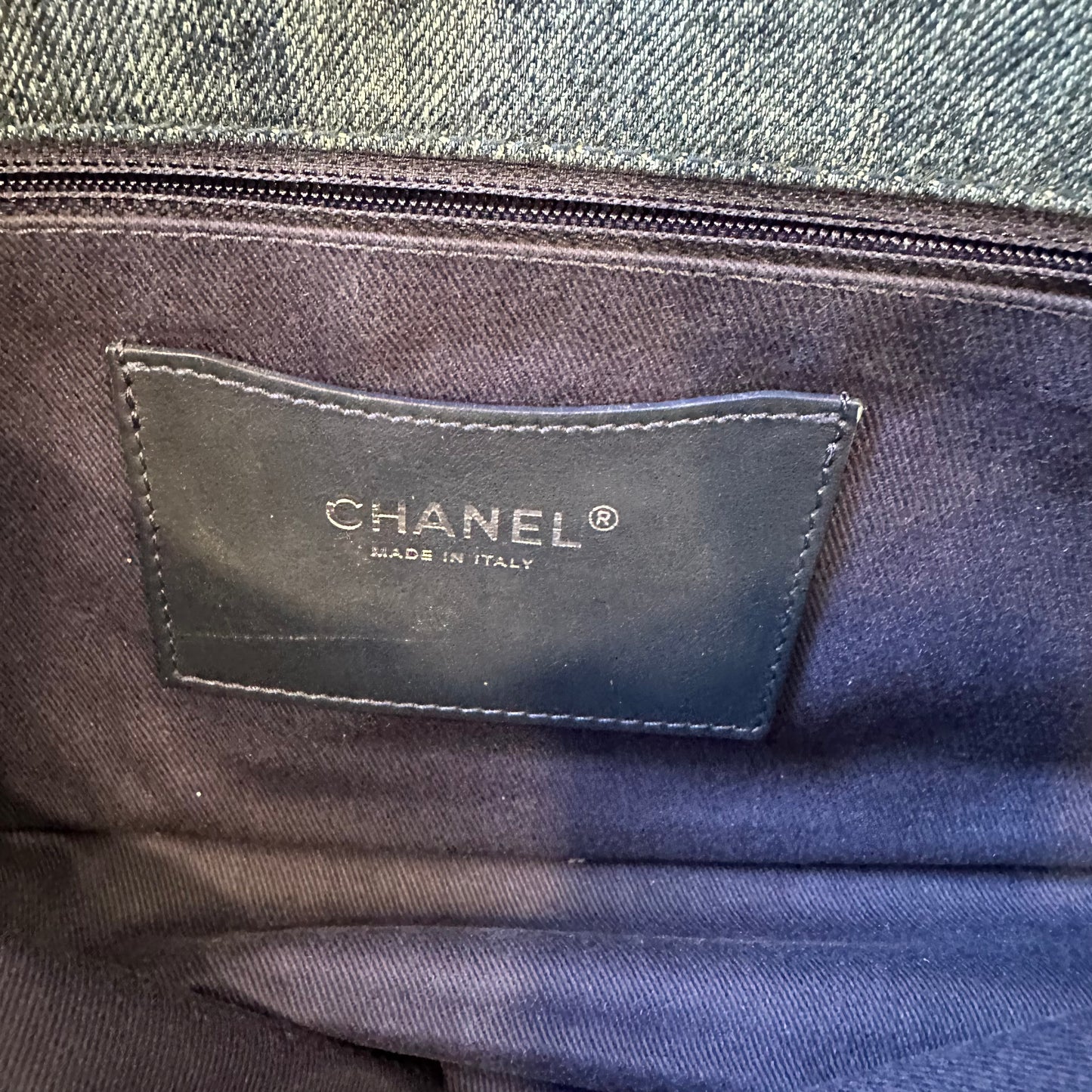 Chanel Denim Camilia Single Flap Bag