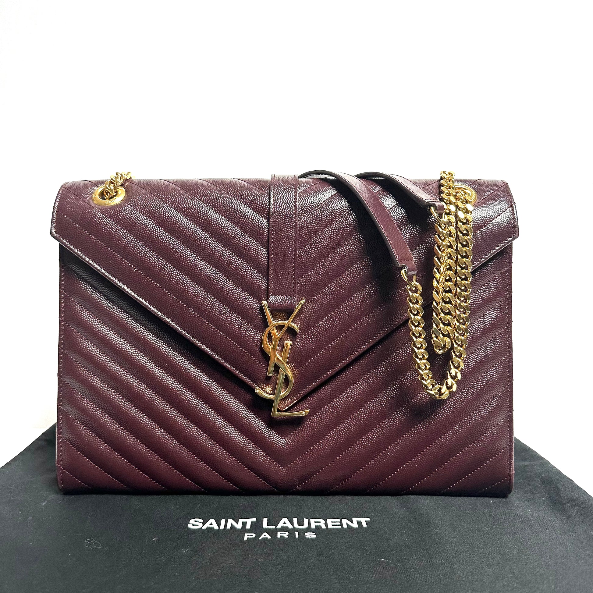 Saint Laurent, Bags, Saint Laurent Red Bag With Silver Chain Comes With Original  Bag And Box