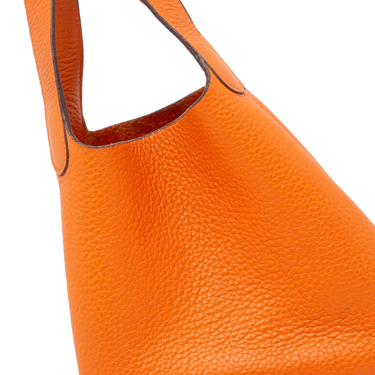 Hermes Orange Clemence Leather Picotin GM Bag Hermes