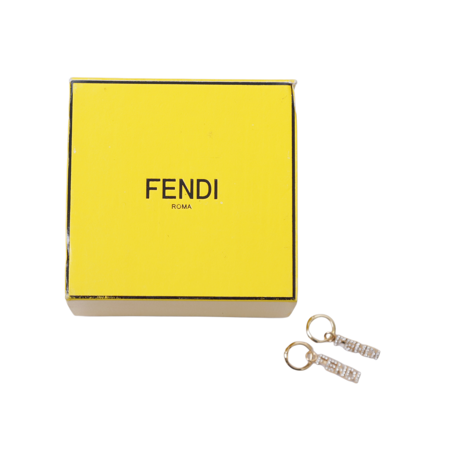 Fendi Logo Dropdown Earrings
