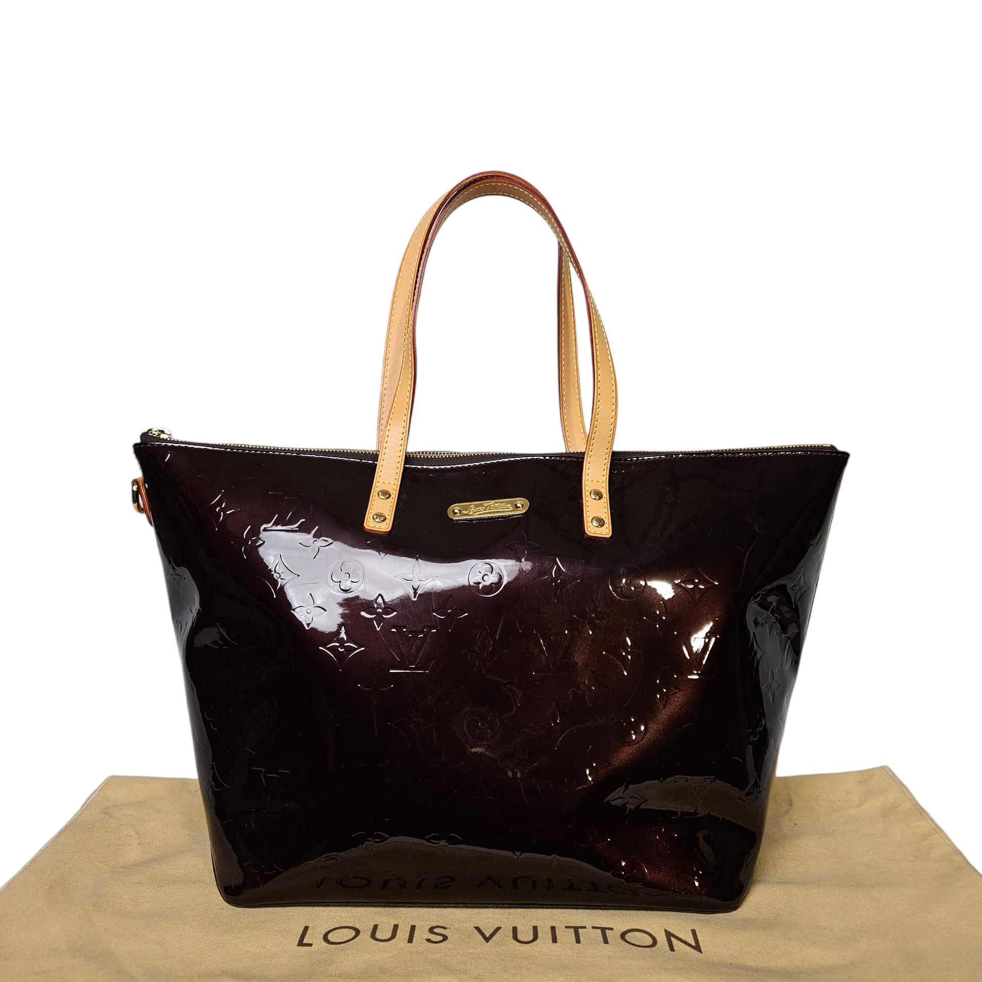 Louis Vuitton Monogram Burgundy Vernis Bellevue GM Tote