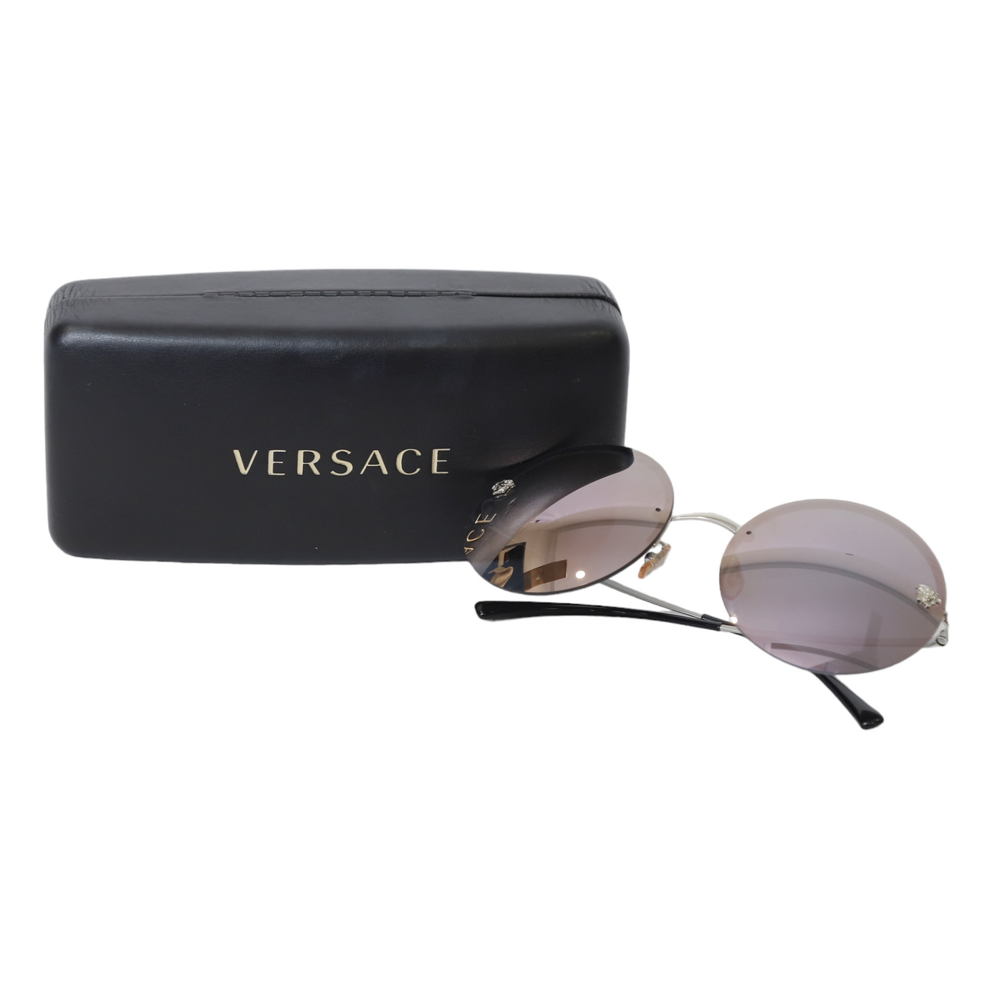 Versace Medusa Insignia Round Reflector Sunglasses