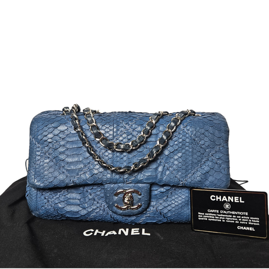 Chanel Classic Python Rectangular Flap Bag