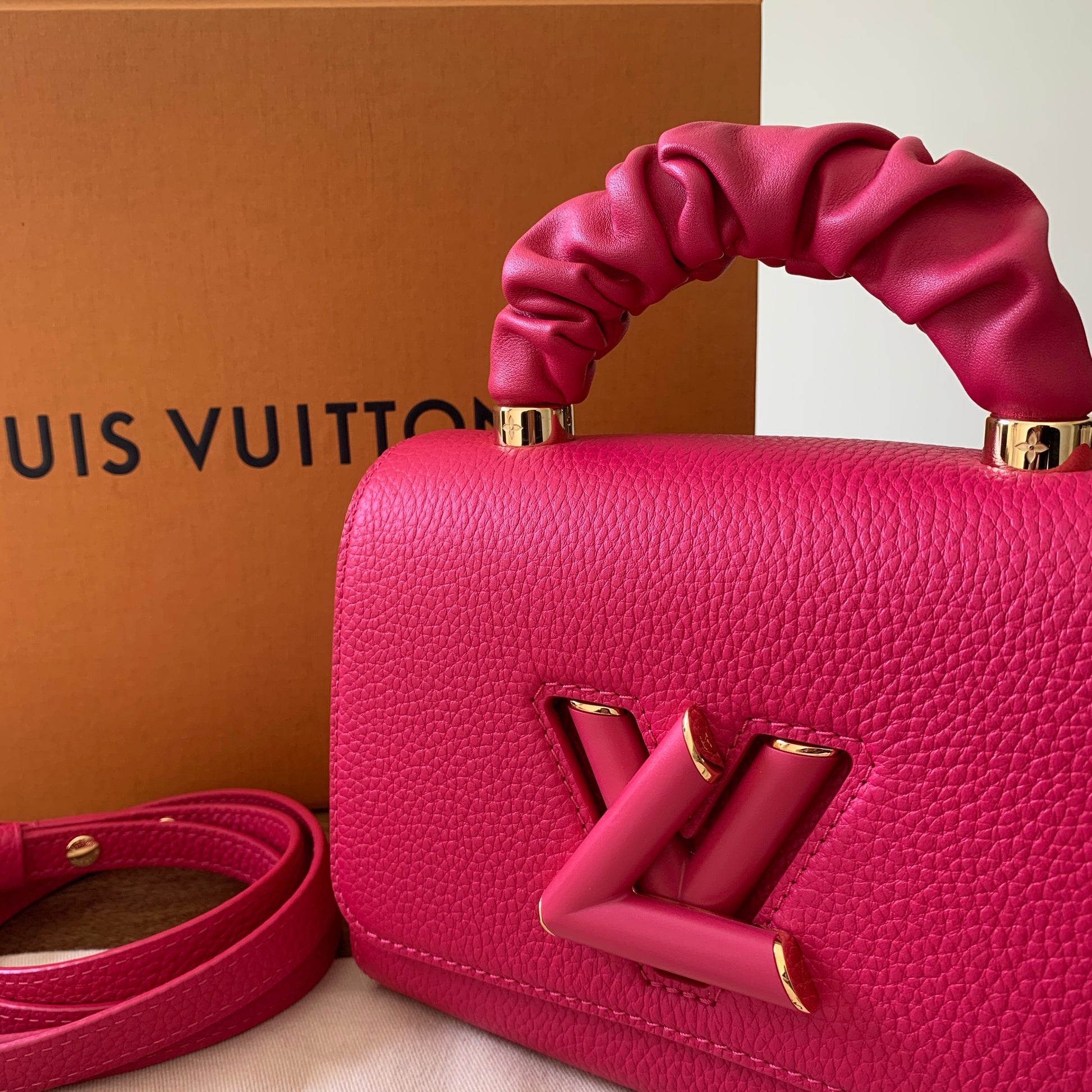 Louis Vuitton Taurillon Scrunchie Capucines Mini
