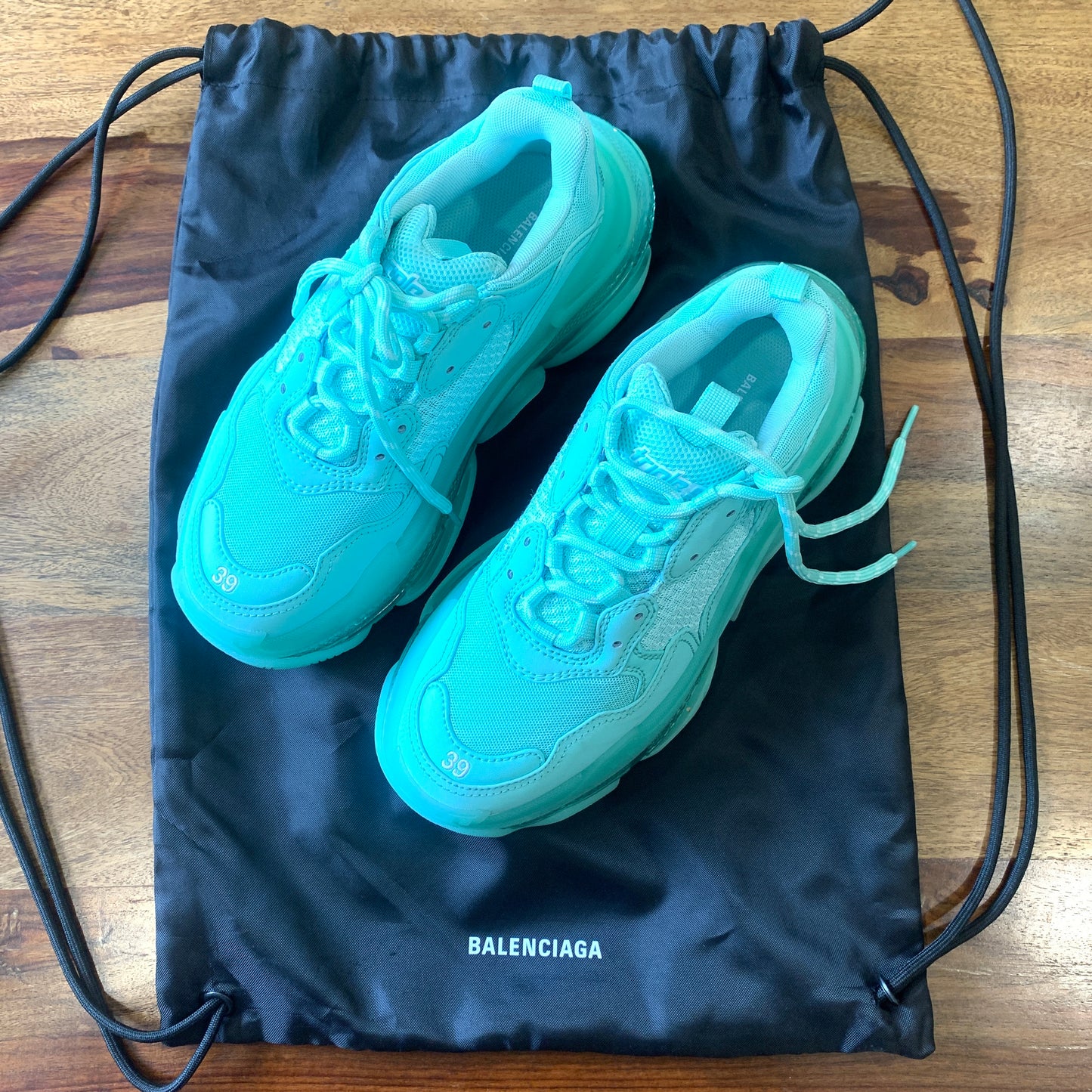 Balenciaga Triple S Clear Sole Chunky Sneakers- Size 39
