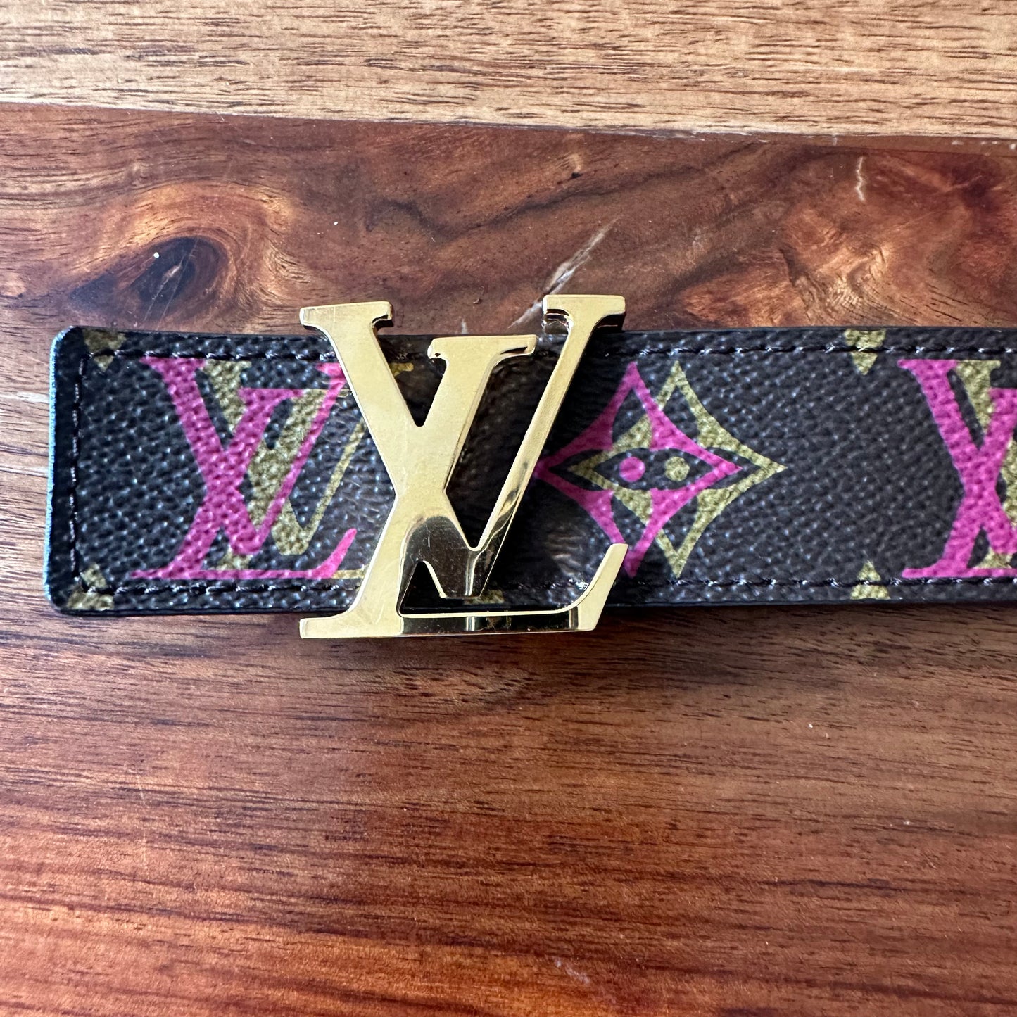 Louis Vuitton Limited Edition Reversible Initials Belt - Size 32